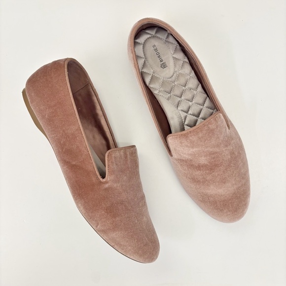 Birdies || Starling Velvet Loafers Flats Blush Pink 12